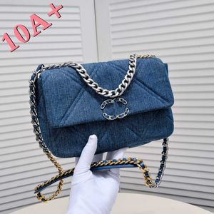 Chain Bag Crossbody 19 Flap Blue Denim Women's Handbag Shoulder Quilted Purse Parisian Brand Designer Fashion Gabriel Ringer 26CMX16CM 2024