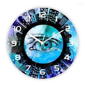 Wanduhren Mystische Eleganz im urbanen zeitgenössischen Stil Eye Augapfeluhr Moderne Uhr für Wohnzimmer Schlafzimmer Dekor Geschenk 12 Zoll