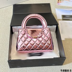 24K Stylowa damska torba na ramię 20 cm błyszcząca patent skórzana diamentowa złota sprzętowy sprzęt metalowa klamra luksusowa torebka Matelasse łańcuch crossbody torebki makijażu