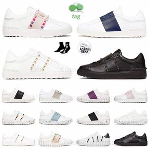 Hurtowa oryginalna marka marki Casual Buty Mens damskie klasyczne modne trampki skórzane czarne białe różowe unisex swobodne buty