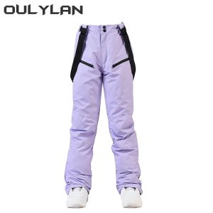 Botas oulylan Ski -Pants Women Winter Sport ao ar livre de espessamento masculino Homem à prova d'água do vento calça de snowboard de snowboard esportivo quente