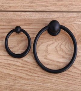 65mm Shaky Drop Ring Knobs Black Drawer Knob HANDLAR Black Kitchen Skåp Byrå Möbler Handtag S Knobs8094683