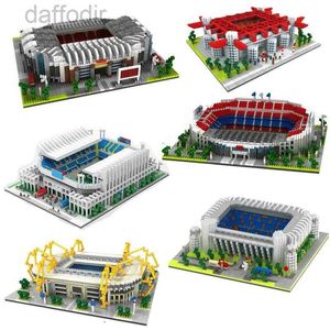 Futbol Old Trafford Camp Nou Bernabeu San Sir Stadium Real Barcelona Kulübü Elmas Yapı Taşları Oyuncak Hediyesi 240308