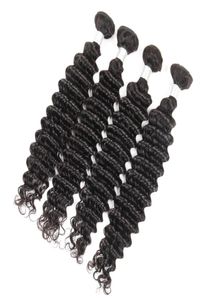 Ishow 12a Deep Wave Raw Human Hair Extensions Weft 34 Bundles Kinky Curly Body Brazilian Peruian Peruian Malaysian Indian Hair Weave for5223978
