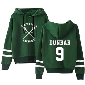 Bluza Teen Wolf Hoodie Bluza bez kieszonka Kobiety kobiety mężczyźni Bluza Harajuku Streetwear Dunbar 9 Beacon Hills Lacrosse Ubrania modowe