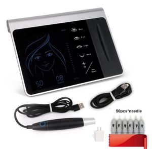 Charme Princesse Touch Screen Permanent Makeup Machine Kit do brwi wargi Eye lineeline z 50pcs Nagaser Neeldes2180255