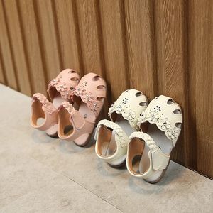 Mode flätad band småbarn flicka sandaler vackra applikationer baby flickor skor sommar spädbarn födelsedagsfest blommor sko h01241 240301