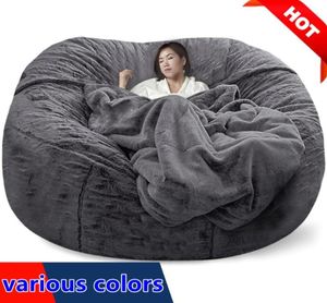 Camp Furniture Giant Beanbag Sofa Cover Big XXL Ingen fylld bönpåse Pouf Ottoman Stol Couch Bed Seat Puff Futon Relax Lounge5628371