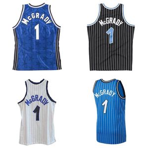 Basket tröja tracy mcgrady blå vit klassiker retro tröja män kvinnor ungdom s-xxl sport tröja