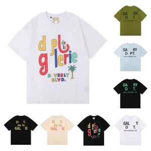 Gallary Dept Shirt New High Street Fashion Märke Retro Colorful Print Loose Par Short Sleeve GalleryDept T-shirt för män Womenshalf ärmar Tshirts FSYG