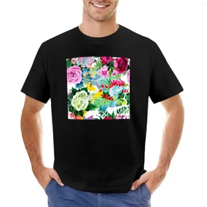 Canotte da uomo T-shirt con stampa grafica sofisticata floreale acquerello contemporaneo T-shirt ad asciugatura rapida da allenamento per uomo