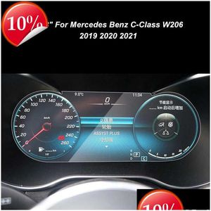 Outros acessórios interiores Novo para Benz Classe C W206 -2021 12.3 Dash Board Sn Vidro Temperado Película Protetora Acessórios Interiores Drop Dhrsf