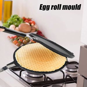 Rolo de ovo assadeira waffles para a assadeira bolo sorvete cone fabricante bakeware antiaderente omelete molde 240227