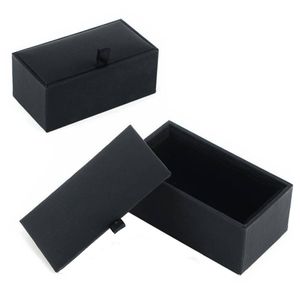 Ganze 100 teile/los Schwarz Manschettenknopf Box Geschenk Fall Halter Schmuck Verpackung Boxen Organizer DHL Ganze Bins2702229