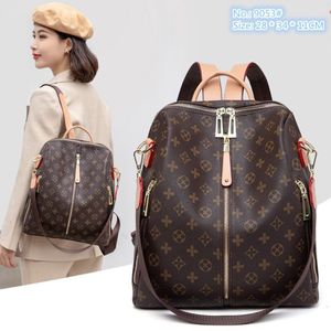 Ganze Fabrik Damen Umhängetasche 4 Farben einfacher Joker verschleißfester Oxford Casual Rucksack Trenddruck Retro Handtasche hig230T