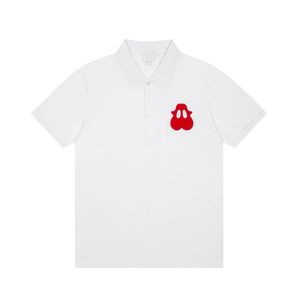 Camiseta masculina polo moda casual polos camiseta masculina designer de negócios camisetas marca bordada carta de alta qualidade algodão puro manga curta top camisa de cor sólida