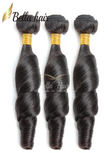 9a Funmi Virgin Peruian Hair Wavy Loose Wave Natural Black Human Hair Extension未加工Weft 3PCSフルヘッドファッションスタイル3715796