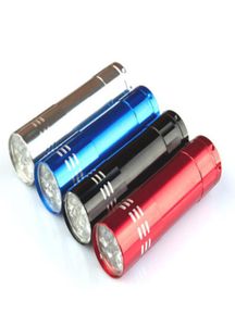 Portable 9 LED UV Light Flashlight Hiking Torchlight Aluminium Alloy Money Detecting LED UV Lamp Light High Quality Best Price7508167