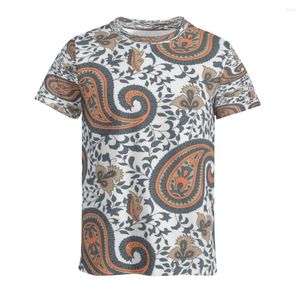 Magliette da uomo T-shirt Boho Maxi Paisley floreale manica corta stampa grafica girocollo