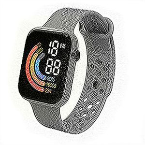 För Xiaomi New Smart Watch Men Women Smartwatch LED Clock Watch Waterproof Wireless Charging Silicone Digital Sport Watch A492