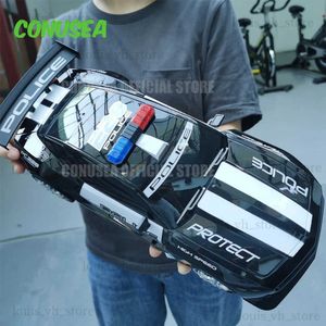 Electric/RC Car 1/12 Big 2,4 GHz Super Fast Police RC Car Remote Control Cars Toy With Lights Dålig Chase Drift Vehicle Toys for Boys Kid Child T240308