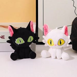 2024 Cute black cat doll plush keychain Dad cute cat doll keychain pendant small gift plush toy wholesale Free UPS