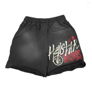 Shorts masculinos Hellstar Studios Sounds Like Heaven Homens Mulheres Qualidade Cordão Oversized Breeche 35