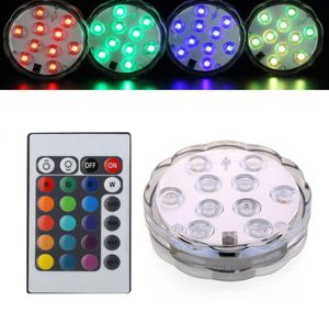 5050 SMD 10 LED Submersible Light Kit Submerible Flower Design Creating Multicolor Lighting Effect Wedding Birthday Party Decora9098346