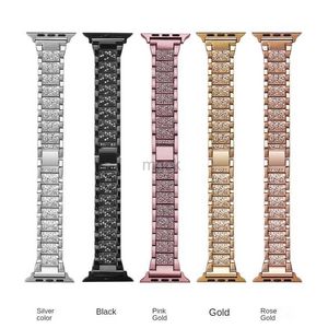 Band titta på diamantarmband metallrem för klockband smycken armband iwatch serie 6 5 4 se watchband smart accessoarer 240308
