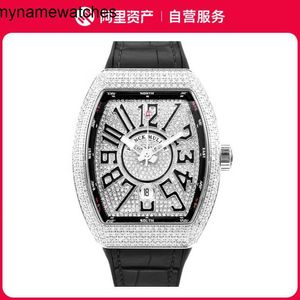 İsviçre İzle Franck Muller İzler Otomatik Frank Yat Adamı Tian Xing V45 Mekanik Erkekler Diamond Set arkasında