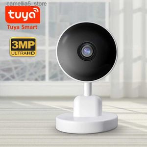 Baby Monitor Camera Tuya Intelligent 3MP Inomhussäkerhet för Dog Motion Detection 2-vägs Audio Night Vision Cloud Storage Q240308