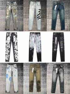 Pruple Mens Jeans Black Cargo Pants Designer Skinny Stickers Light Wash Ripped Motorcykel Rock Revival Joggers True Religions Casual SSS