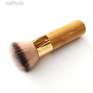 Makeup Borstar Buffert Airbrush Finish Bamboo Foundation Makeup Brush - Tät mjuk syntetisk hår Felfri Finish Beauty Cosmetics Brush Tool 240308