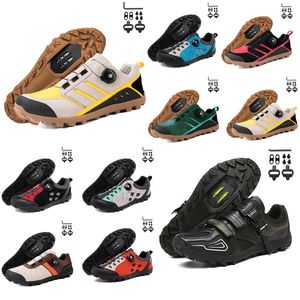 Cykelväg Flat Speed ​​Men Sneakers Carbon Cycling Mtb Cleatss WoSmen Mountaixn Cykelskor SPD PEDALS Racing Cykling Skodon Gai 660