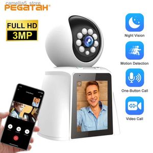 Baby Monitor Camera PEGATAH 4MP Videochiamata con schermo IPS da 2,8 pollici Telecamera Wifi intelligente Baby monitor interno con tracciamento automatico PTZ wireless CCTV Q240308