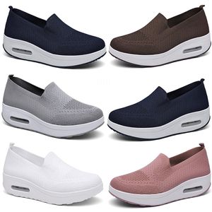 new breathable casual men women's shoes with fly woven mesh surface GAI featuring a lazy and thick sole elevated cushion sporty rocking shoes 35-45 44 XJXJ