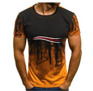 Sıradan Tshirt Erkek Giyim Yaz Tasarımcı Gömlek Siyah Beyaz Turuncu Boyut S6XL Pamuk Karışımı Mürettebat Boyun Kısa Kollu Karikatür Baskı 7754732