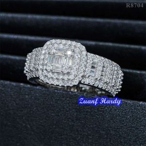 Fine Jewelry Iced Out Men Diamond Ring Real Gold Plated 925 Sterling Silver VVS Moissanite Diamond Hip Hop Ring