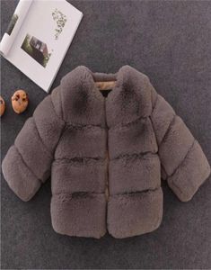 Mädchen Pelz Jacke für Kinder Tops Kleidung 2021 Neue Baby Kinder Jacken Warme Verdicken Mantel Einfarbig Jungen Faux Pelz outwear Mantel Y087896994