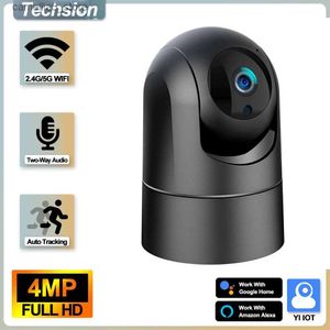 Câmera monitor de bebê 5G WiFi 1080P HD IP sem fio interno Áudio de 2 canais AI Rastreamento automático 4MP Mini CCTV P2P Alexa Segurança de vídeo Q240308