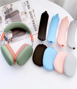 ファッションキャンディーカラー耐久性のある頑丈なシリコンヘッドバンドカバーTWS Apple AirPods Max Wireless HeadPhone Protective Shell Sof7498847