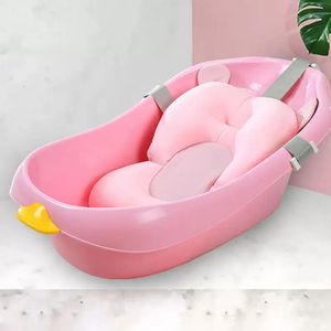 Baby Shower Bath Tub Pad Non-Slip Bathtub Seat Support Mat Born Säkerhet Säkerhet Bad Support Kushion Foldbar mjuk kudde 240228
