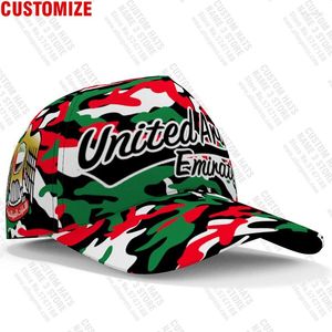 Boll Caps Förenade Arabemiraten Youth Free Custom Made Name Number Hat Nation Flag ae Islam Arabic Country Print Po Baseball Cap