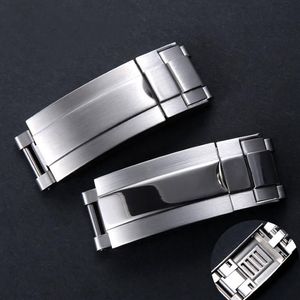 9 mm x 9 mm neue hochwertige Edelstahl-Uhrenarmband-Schnalle, verstellbare Faltschließe für Rolex Submariner GMT-Armbänder243b170H