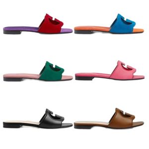 Mulheres verão chinelo slides senhoras chinelos marca designer sandálias de salto plano moda versátil couro casual conforto flip flop tamanho 36-42