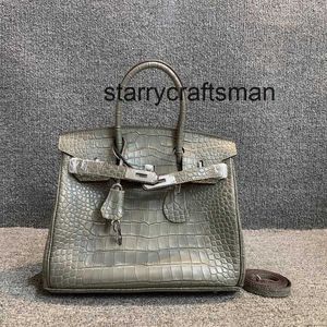 Bolsa de couro genuíno L Bolsa feminina de couro genuíno versão coreana com padrão de crocodilo e bolsa de couro de um ombro estilo jantar bolsa fivela de bloqueio