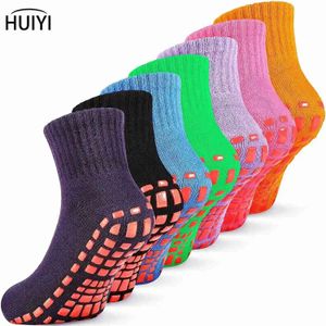 Yoga Grips Trampolin-Socken mit rutschfesten Anti-Rutsch-Socken für Damen, klebrige Grippersocken für Pilates, Ballett, Barre, Yoga, 240220