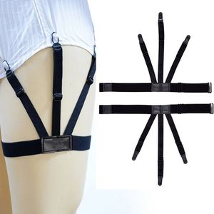 mens shirt stay suspenders garter women men leg elastic harness braces for business shirts adjustable sock garter holder belt340M