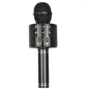 Mikrofony Czarne przenośne przenośne bezprzewodowe Bluetooth Karaoke OK Mikrofon i głośnik MIC MIC MICOPHONE KTV15166939