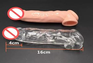 Anel peniano de silicone, manga peniana com anel escroto extensor de pênis, ampliar 1cm, aumentar 4cm, artefatos sexuais, brinquedos sexuais para homens 7531070